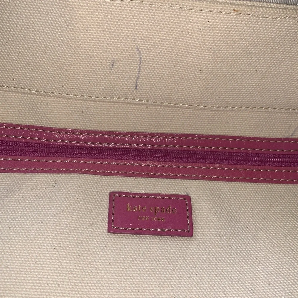 Gently Loved Canvas Leather Handles Tote Bag by Kate Spade